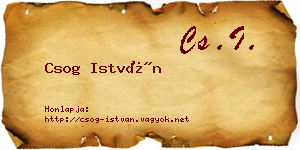 Csog István névjegykártya