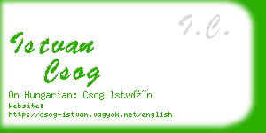 istvan csog business card
